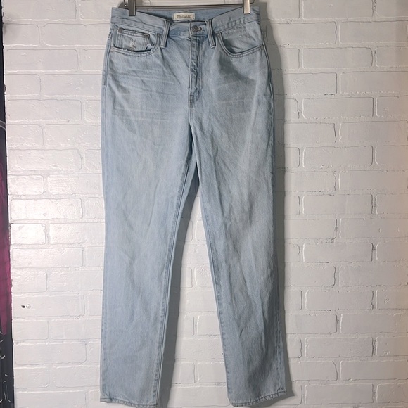 Madewell Classic Straight Full-Length Jeans Fitzgerald Wash Size 29 - Picture 6 of 17